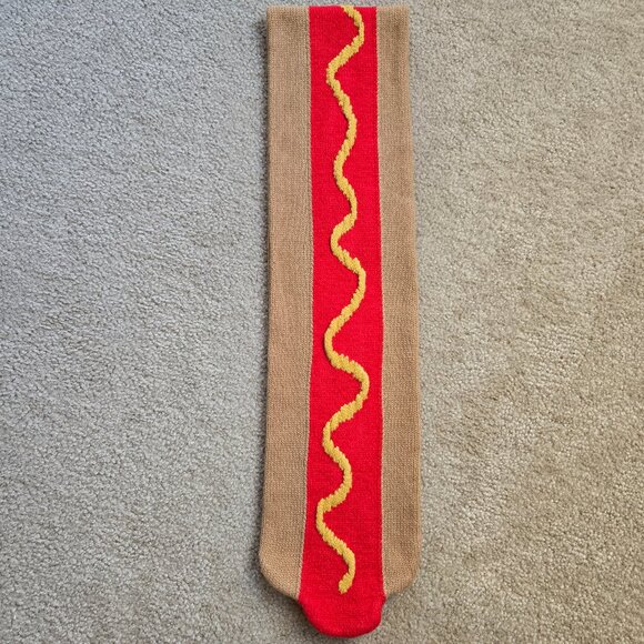 Hot Dog Scarf Wiener Brat Sausage Novelty Food - Picture 1 of 7